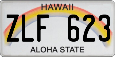 HI license plate ZLF623