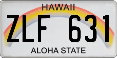 HI license plate ZLF631