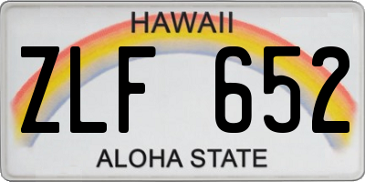 HI license plate ZLF652