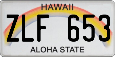 HI license plate ZLF653