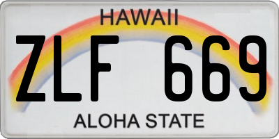 HI license plate ZLF669