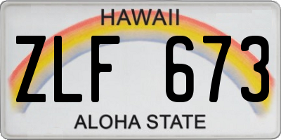 HI license plate ZLF673