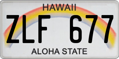 HI license plate ZLF677