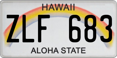 HI license plate ZLF683