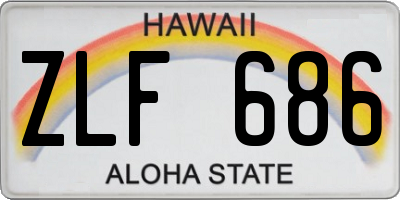 HI license plate ZLF686