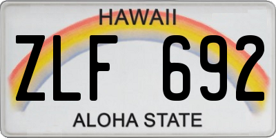 HI license plate ZLF692
