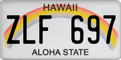 HI license plate ZLF697
