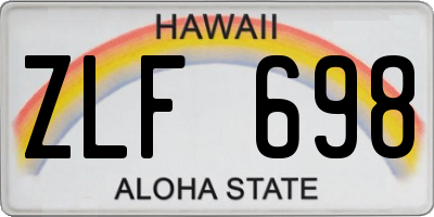 HI license plate ZLF698