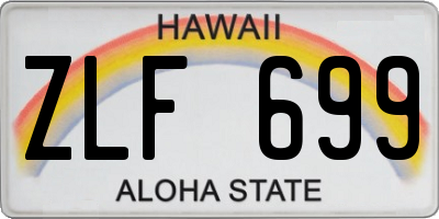 HI license plate ZLF699