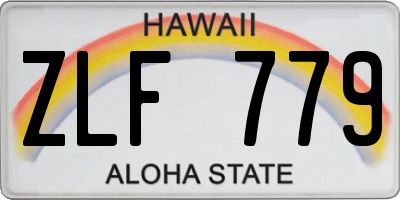 HI license plate ZLF779