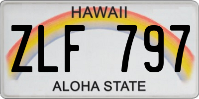 HI license plate ZLF797