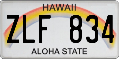 HI license plate ZLF834
