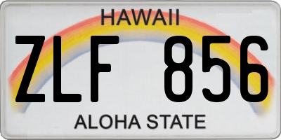 HI license plate ZLF856