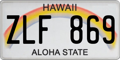 HI license plate ZLF869