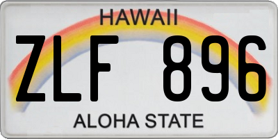 HI license plate ZLF896
