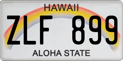 HI license plate ZLF899