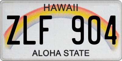 HI license plate ZLF904
