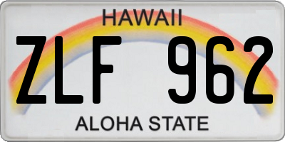 HI license plate ZLF962