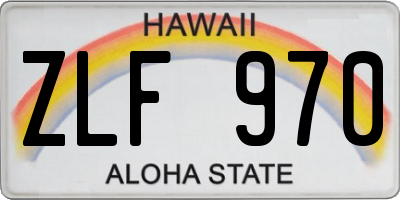 HI license plate ZLF970
