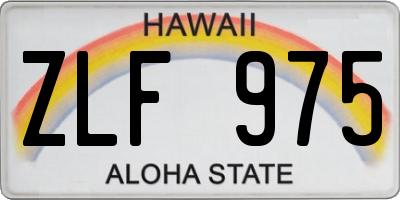 HI license plate ZLF975