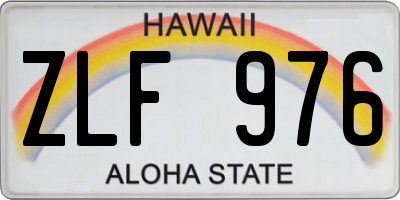 HI license plate ZLF976
