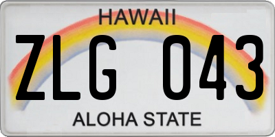 HI license plate ZLG043