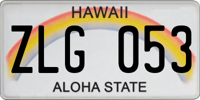 HI license plate ZLG053