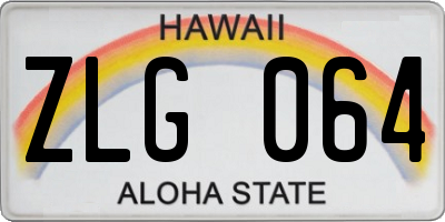 HI license plate ZLG064