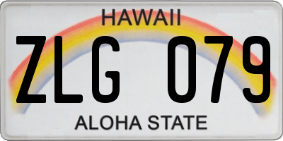 HI license plate ZLG079