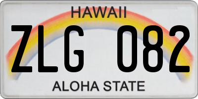HI license plate ZLG082