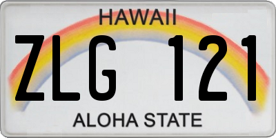 HI license plate ZLG121