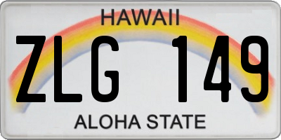 HI license plate ZLG149