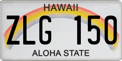 HI license plate ZLG150