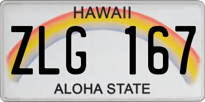 HI license plate ZLG167