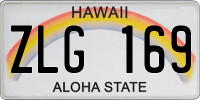 HI license plate ZLG169