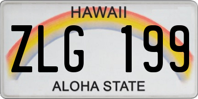 HI license plate ZLG199