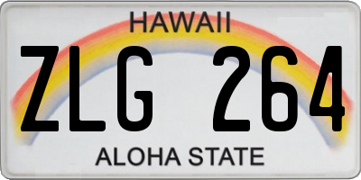 HI license plate ZLG264