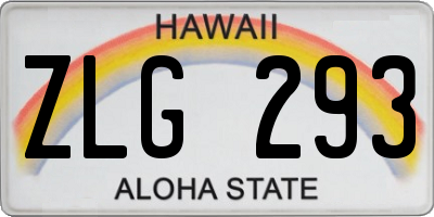 HI license plate ZLG293