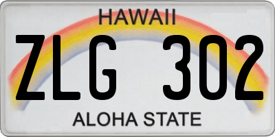 HI license plate ZLG302