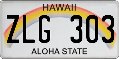 HI license plate ZLG303