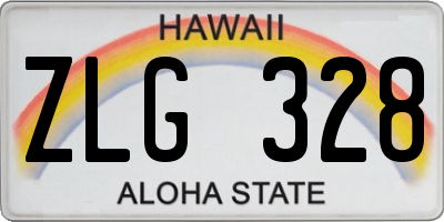 HI license plate ZLG328