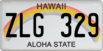 HI license plate ZLG329