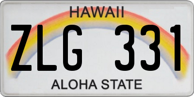 HI license plate ZLG331