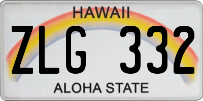 HI license plate ZLG332