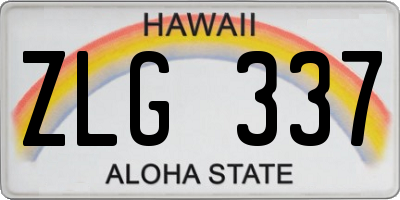 HI license plate ZLG337