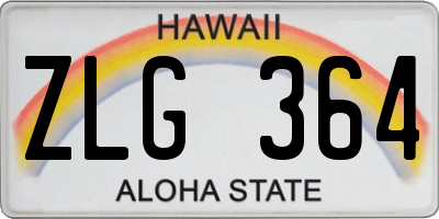 HI license plate ZLG364