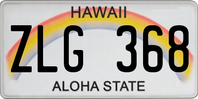 HI license plate ZLG368