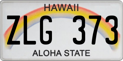 HI license plate ZLG373