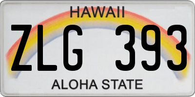 HI license plate ZLG393