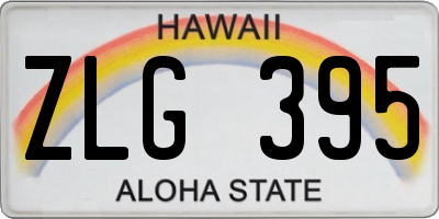 HI license plate ZLG395